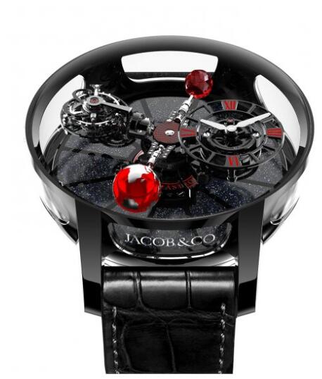 Jacob & Co Replica watch ASTRONOMIA TOURBILLON BLACK CERAMIC BLACK & RED MOVEMENT AT100.95.KR.SD.B